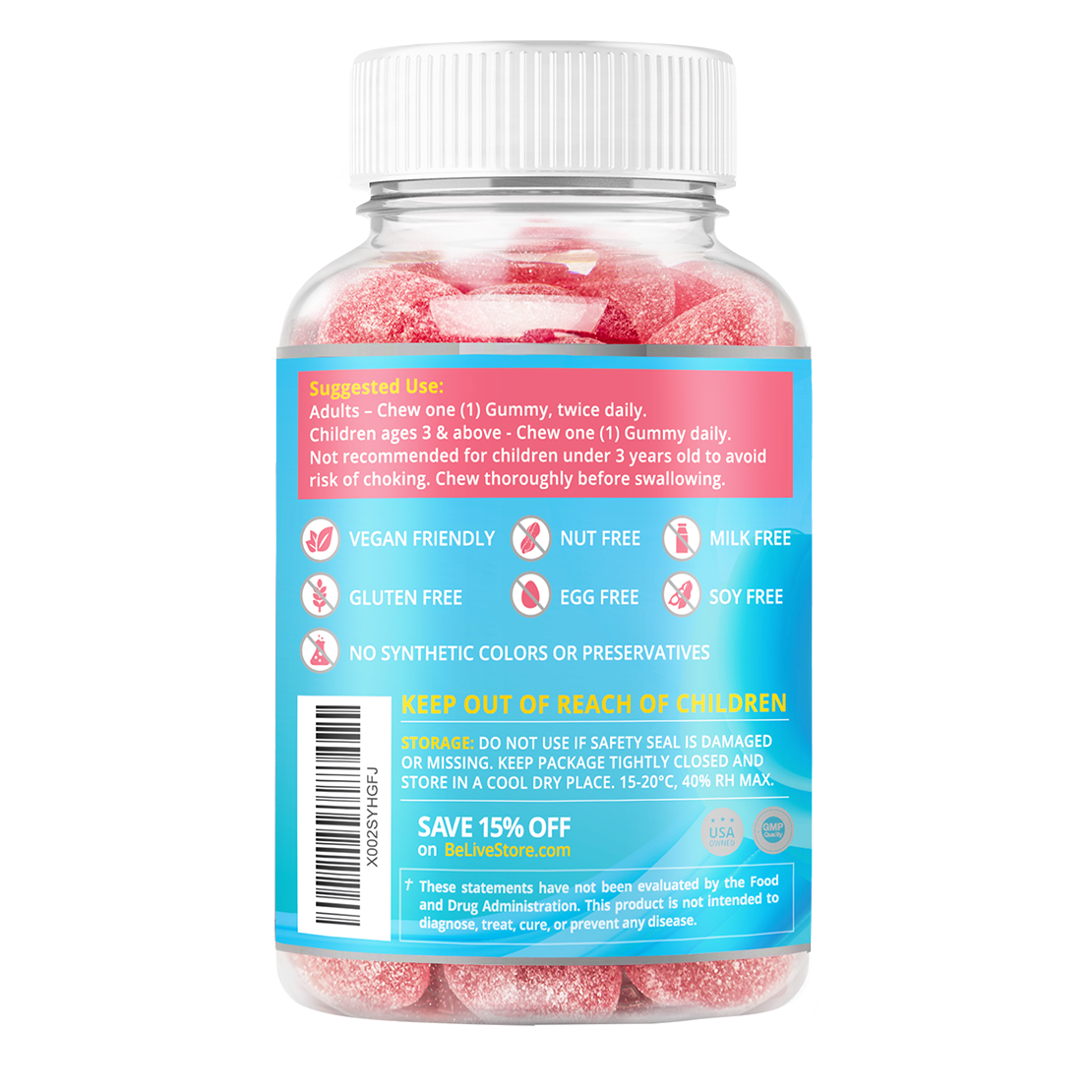 D3 + B12 Gummies - Vegan Friendly
