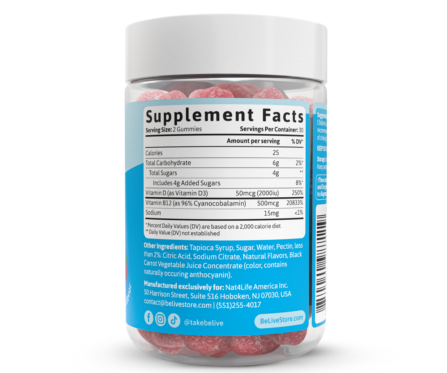 D3 + B12 Gummies - Vegan Friendly