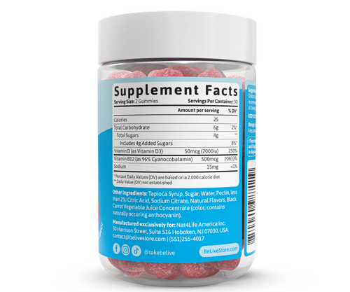 D3 + B12 Gummies - Vegan Friendly